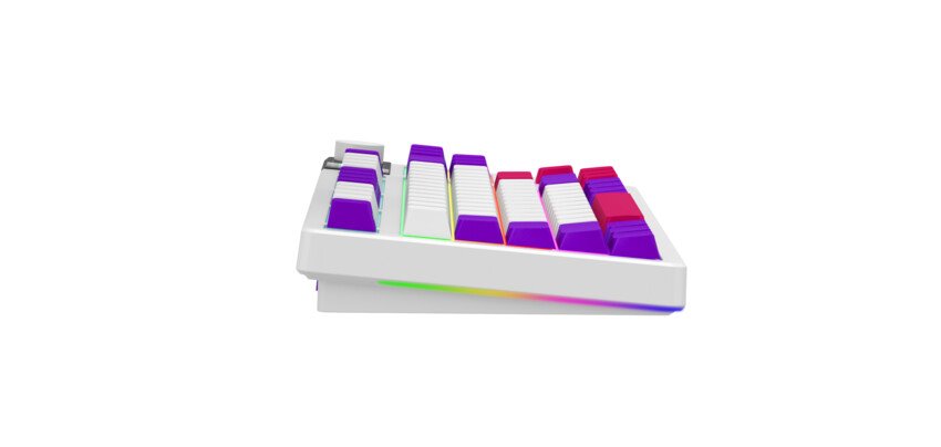 LORGAR Klávesnice KBP70TKLW, TKL mechanická, 75%, bezdrátová herní, bílá, CS