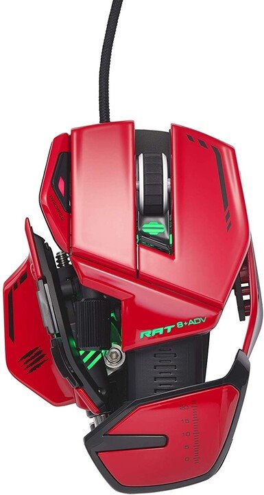 Mad Catz herní optická myš R.A.T. 8+ ADV červená