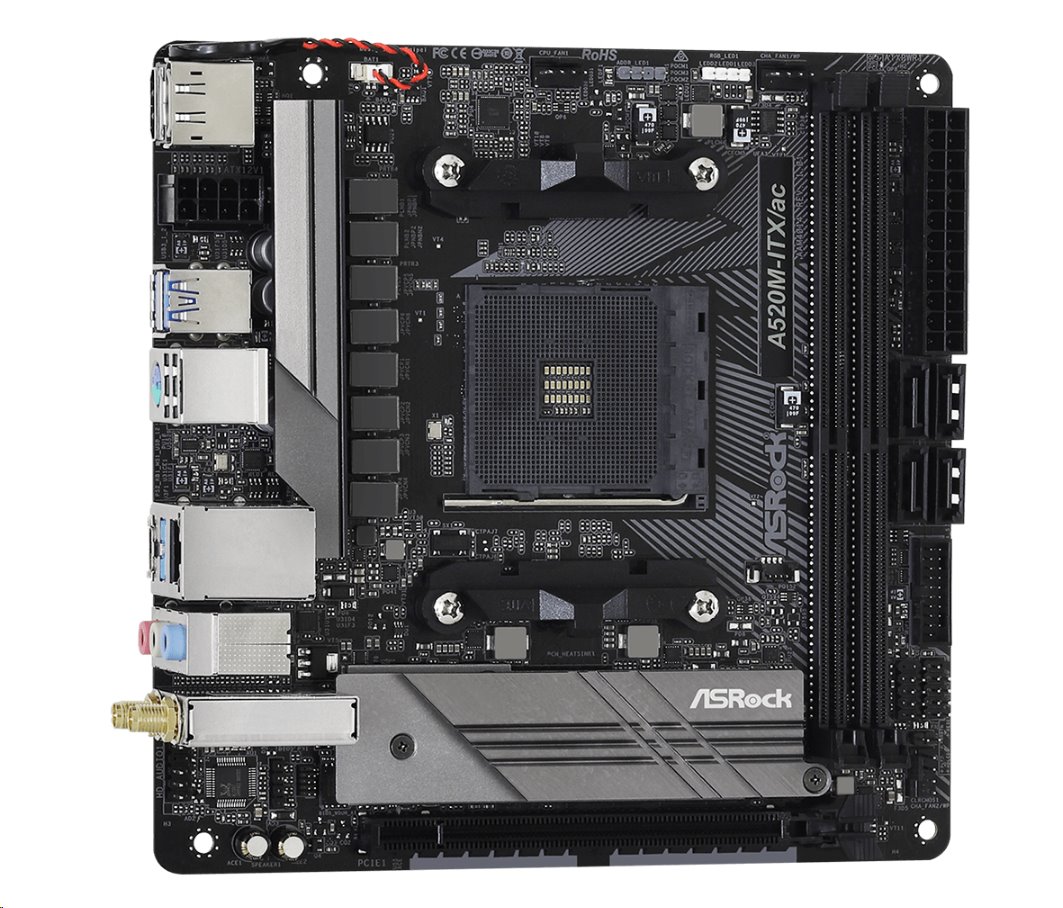 MB Asrock A520M-ITX/AC /AM4/2xDDR4/M.2/W5+BT4.2/HDMI/DP/mITX