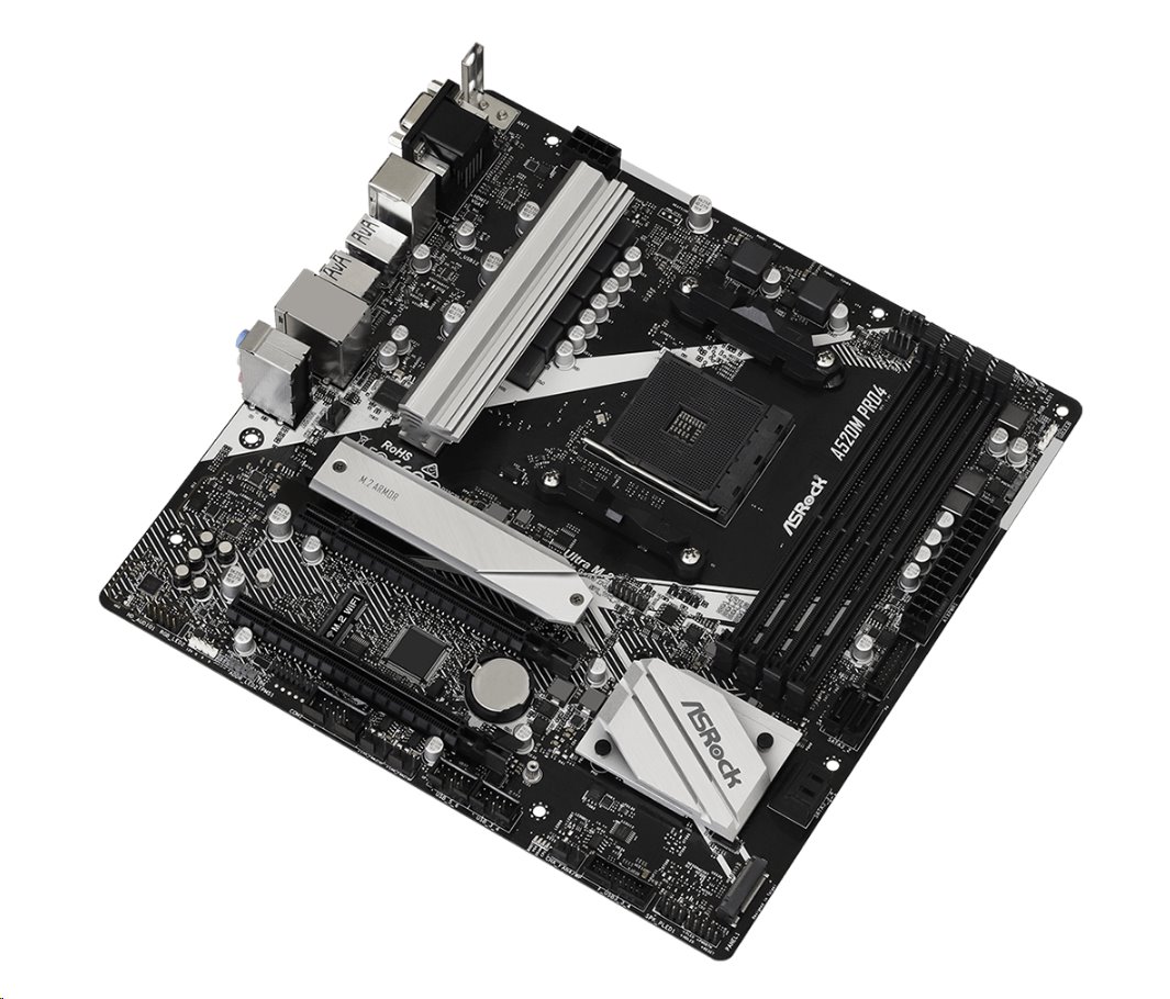 MB Asrock A520M PRO4 /AM4/4xDDR4/M.2/HDMI/DVI-D/D-Sub/mATX
