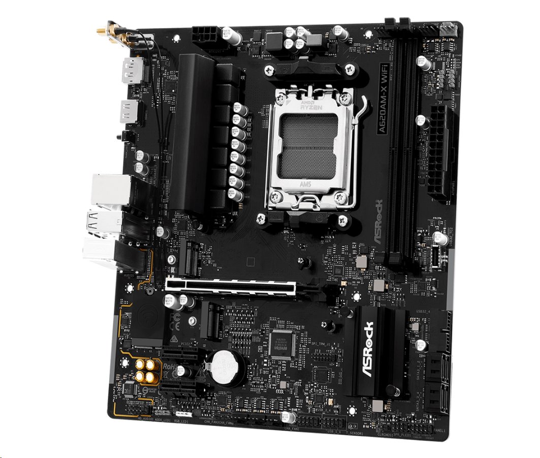 MB Asrock A620AM-X WIFI /AM5/2xDDR5/M.2/W6+BT5.0/HDMI/DP/mATX