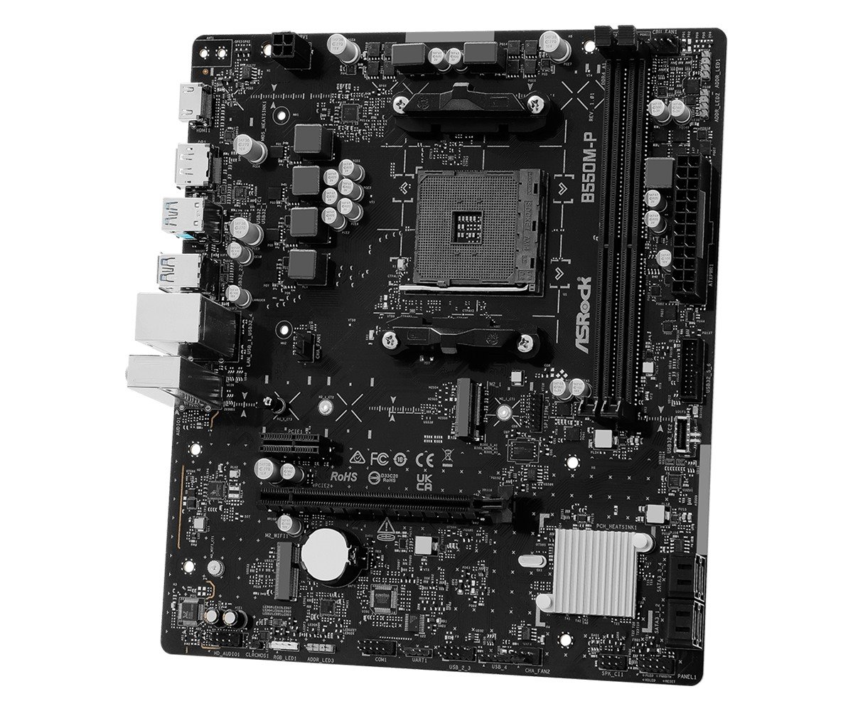 MB Asrock B550M-P /AM4/2xDDR4/M.2/DP/HDMI/mATX