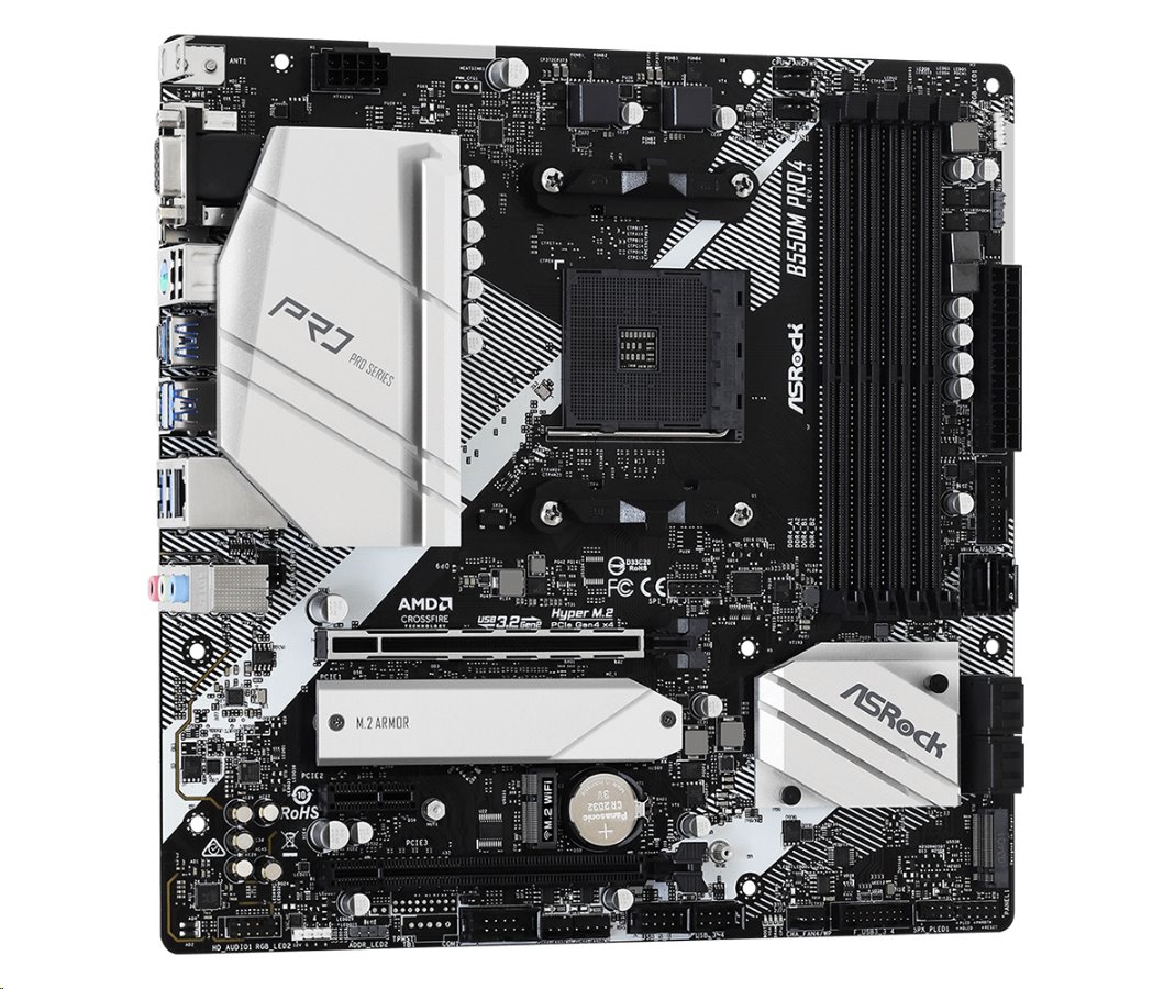 MB Asrock B550M PRO4 /AM4/4xDDR4/M.2/HDMI/DP/D-sub/mATX