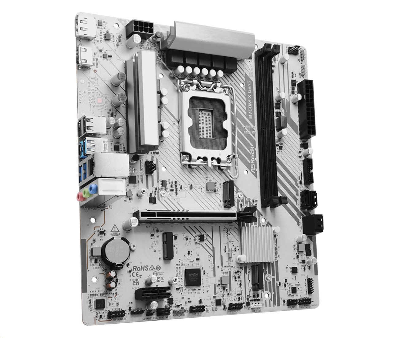 MB Asrock B760M-X GEN5 /LGA1700/2xDDR5/M.2/HDMI/DP/mATX/White