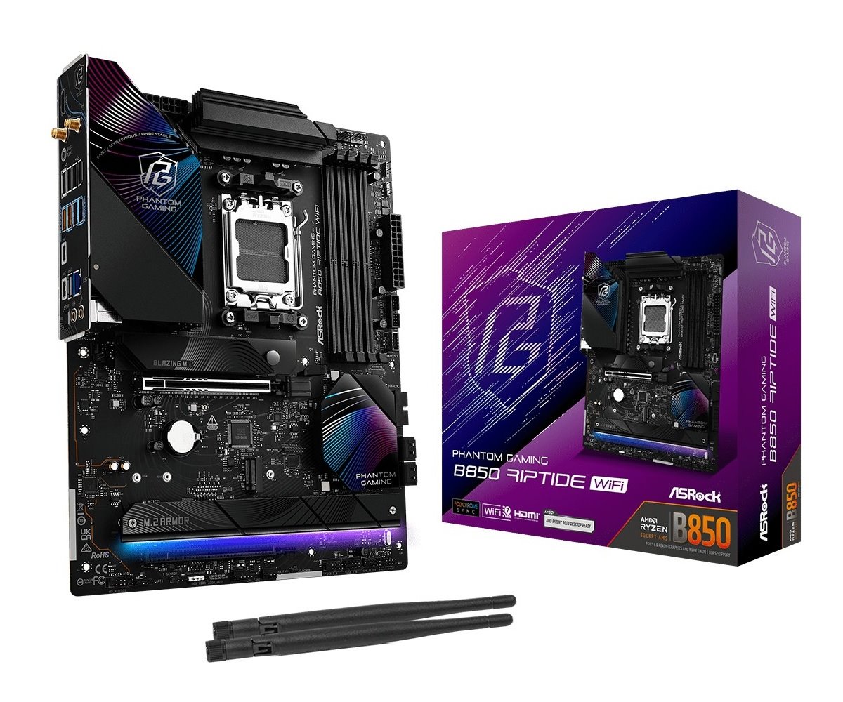 MB Asrock B850 RIPTIDE WIFI /AM5/4xDDR5/M.2/W7+BT5.4/HDMI/ATX