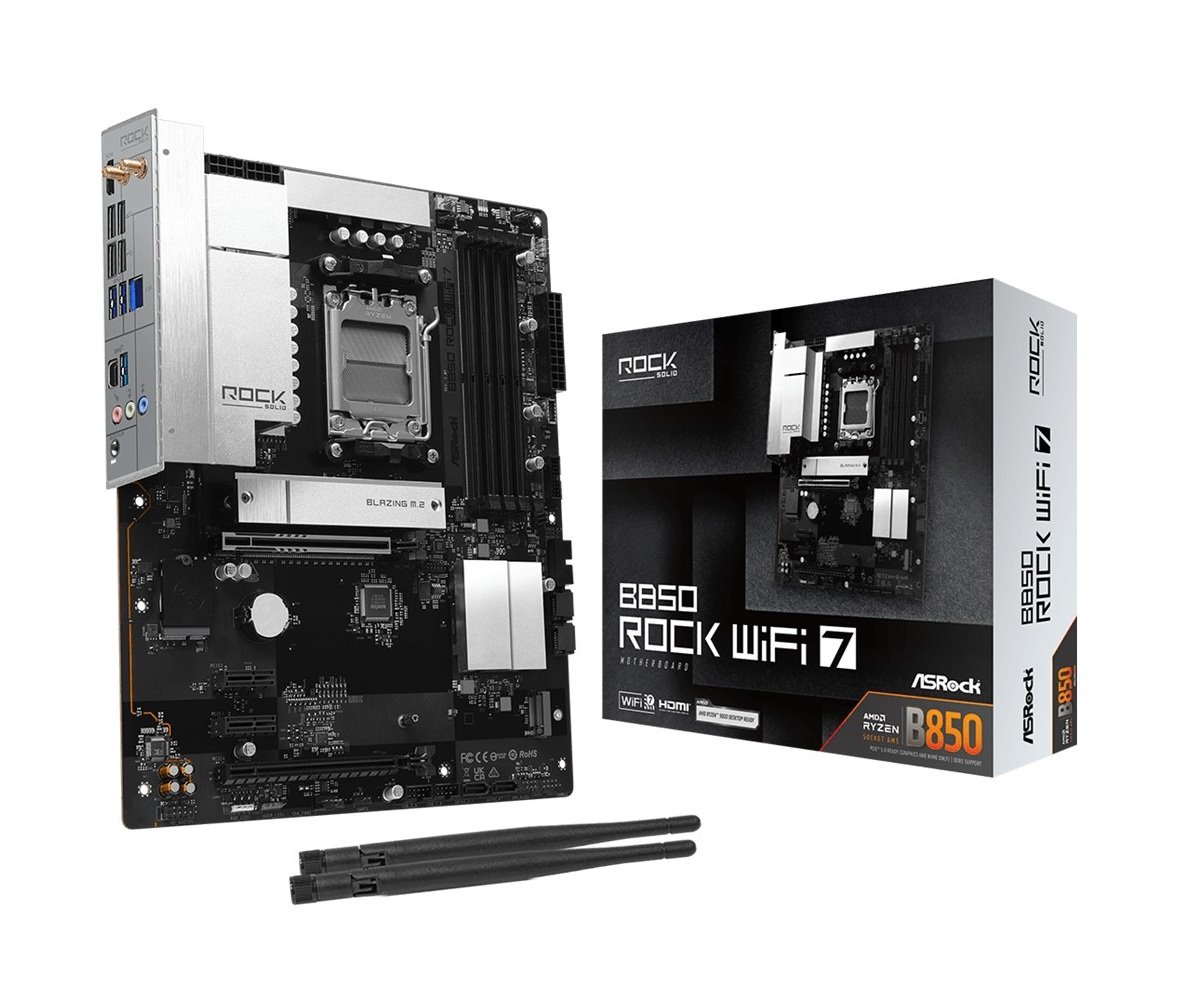 MB Asrock B850 ROCK WIFI 7 /AM5/4xDDR5/M.2/W7+BT5.4/HDMI/ATX