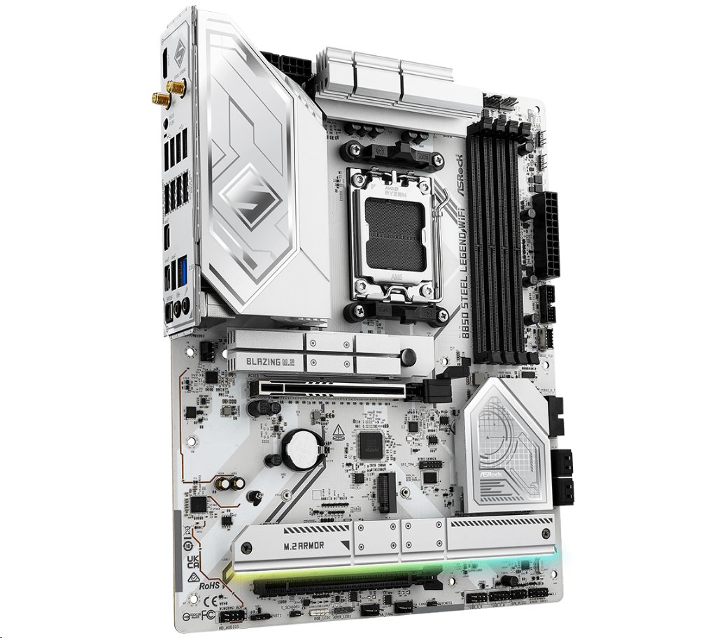 MB Asrock B850 STEEL LEGEND WIFI /AM5/4xDDR5/M.2/W7+BT5.4/HDMI/ATX/White