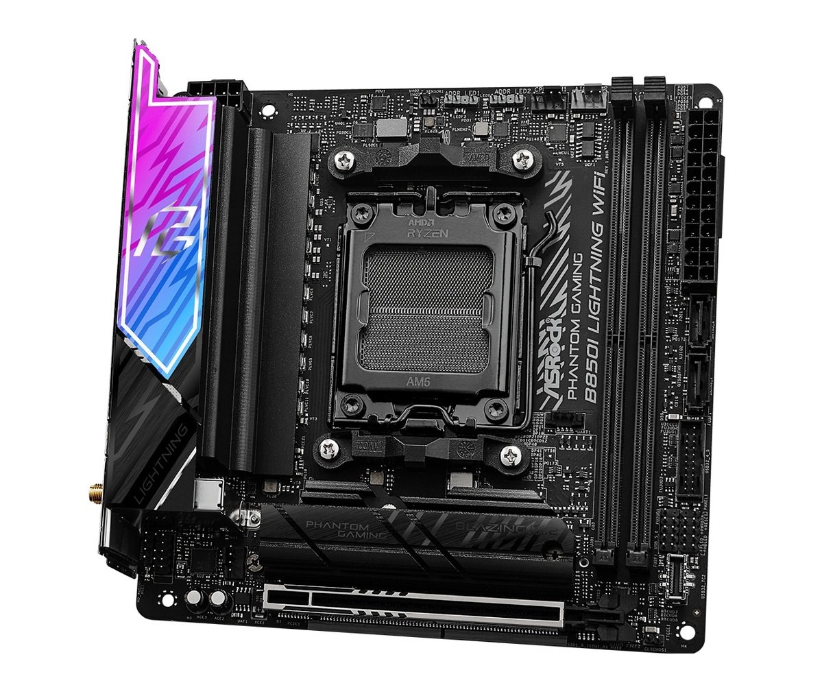 MB Asrock B850I LIGHTNING WIFI /AM5/2xDDR5/M.2/W6E+BT5.2/HDMI/USB-C/mITX