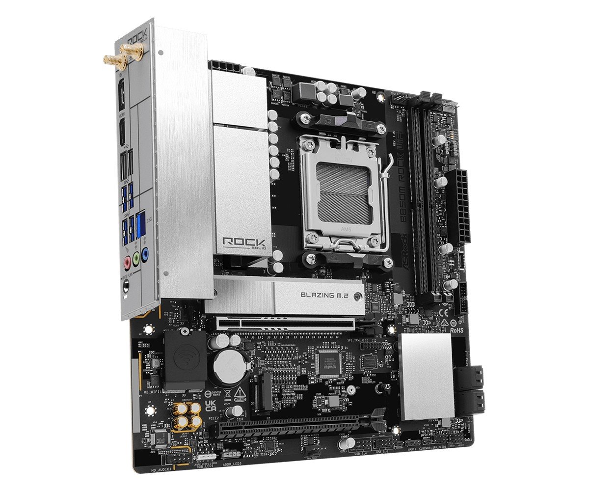 MB Asrock B850M ROCK WIFI /AM5/2xDDR5/M.2/W6E+BT5.3/HDMI/DP/mATX
