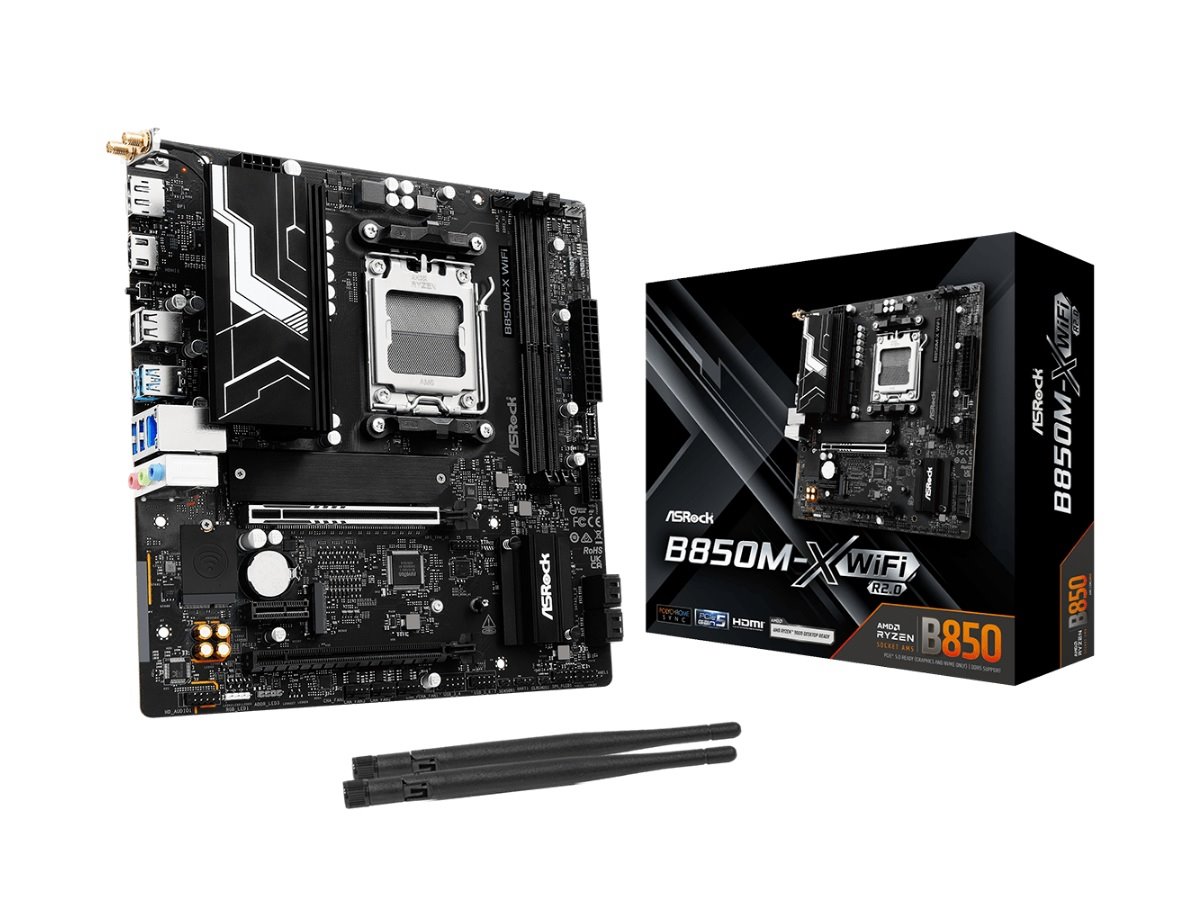 MB Asrock B850M-X WIFI R2.0 /AM5/2xDDR5/M.2/W6E+BT5.2/HDMI/DP/mATX