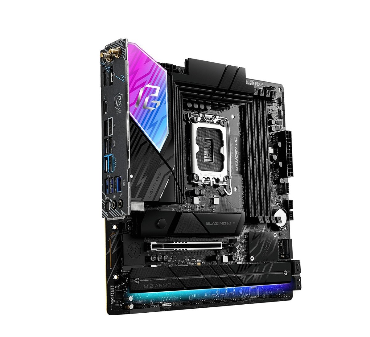 MB Asrock B860M LIGHTNING WIFI /LGA1851/4xDDR5/M.2/W6E+BT5.3/HDMI/DP/TB4/mATX