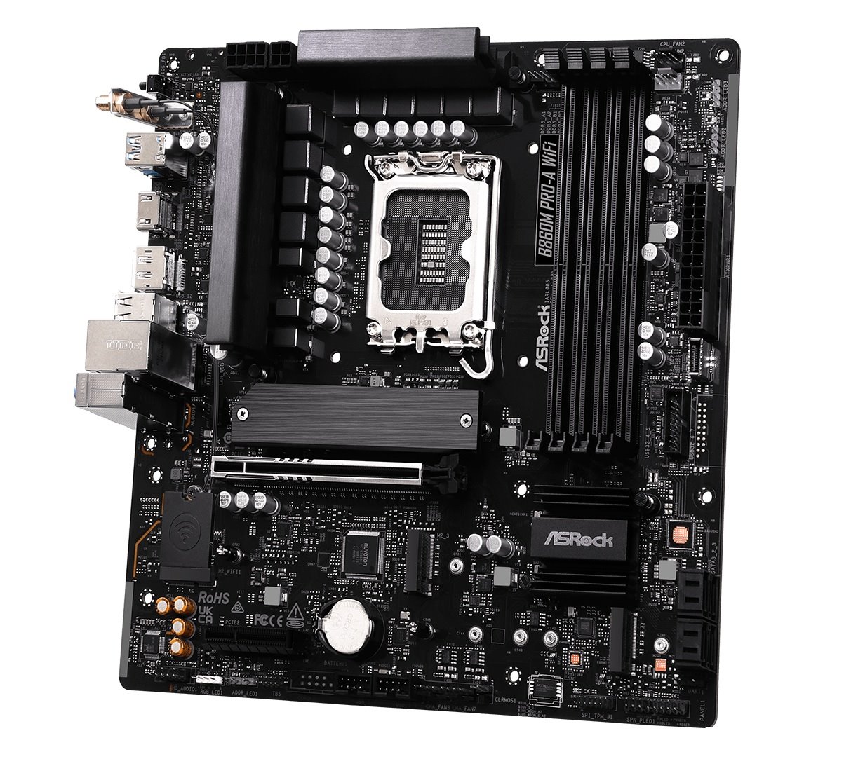 MB Asrock B860M PRO-A WIFI /LGA1851/4xDDR5/M.2/W6E+BT5.3/HDMI/DP/mATX