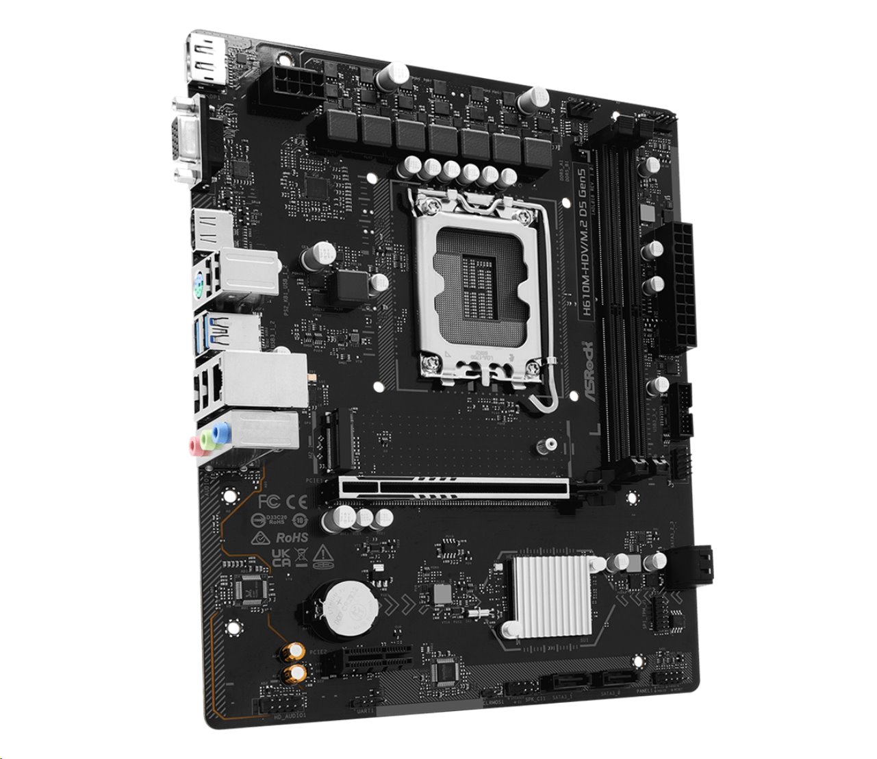 MB Asrock H610M-HDV/M.2 D5 GEN5 /LGA1700/2xDDR5/M.2/HDMI/DP/D-sub/mATX