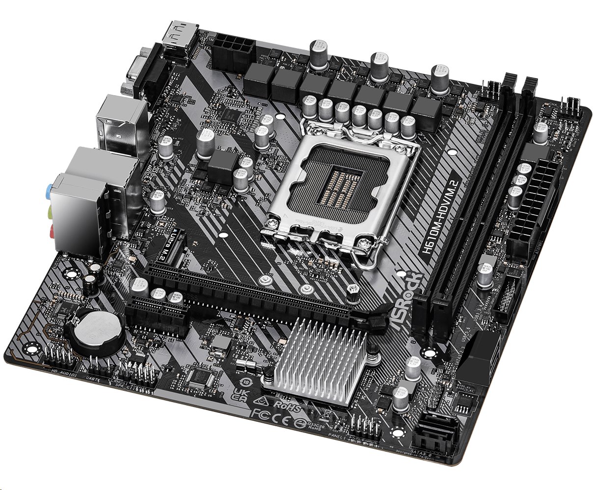 MB Asrock H610M-HDV/M.2 R2.0 /LGA1700/2xDDR4/M.2/HDMI/DP/D-sub/mATX