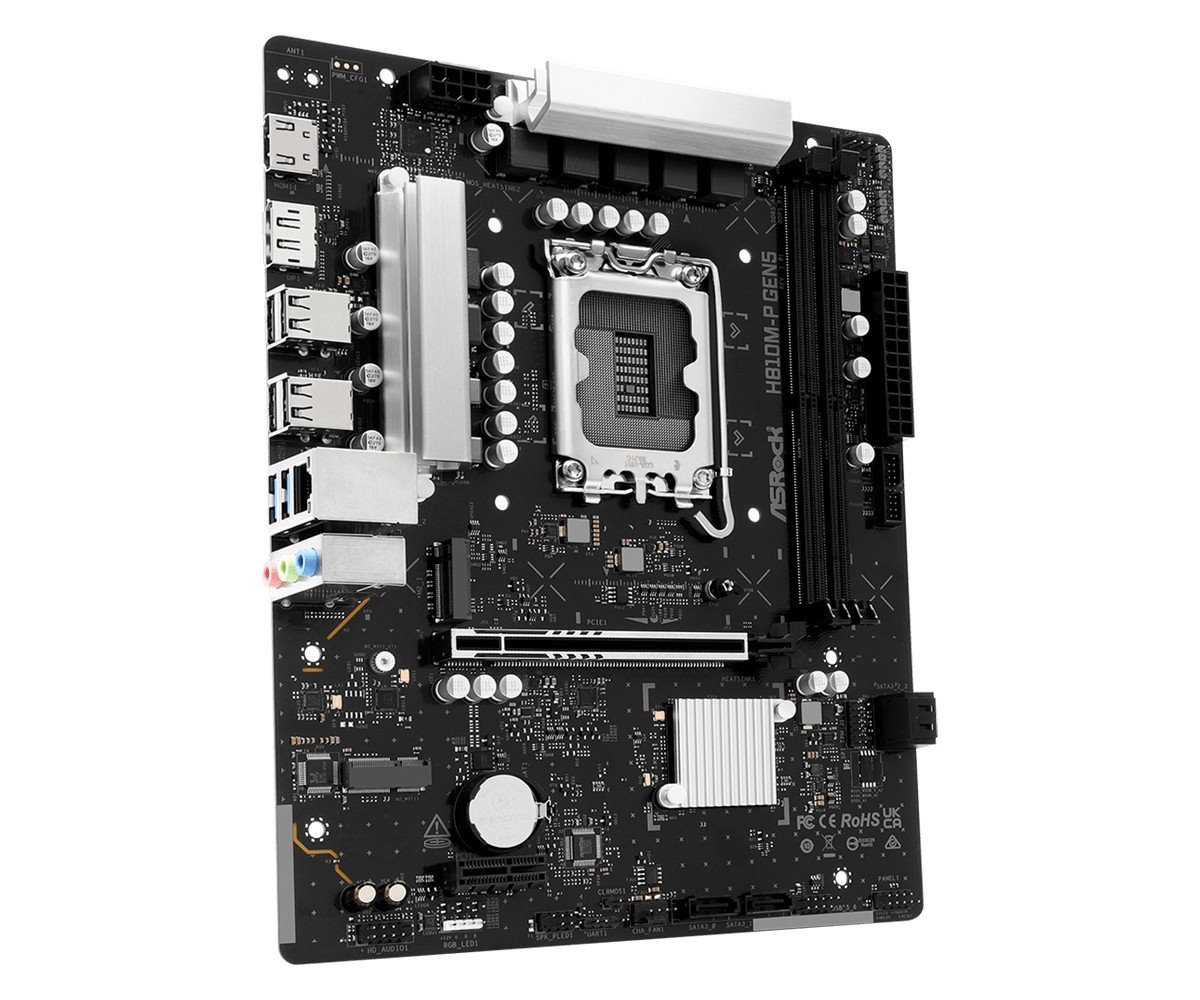 MB Asrock H810M-P Gen5 /LGA1851/2xDDR5/M.2/DP/HDMI/mATX