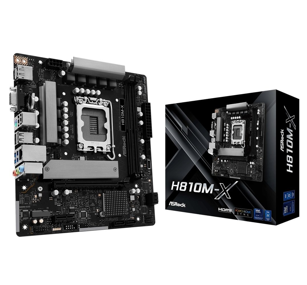 MB Asrock H810M-X /LGA1851/2xDDR5/M.2/HDMI/DP/D-sub/mATX