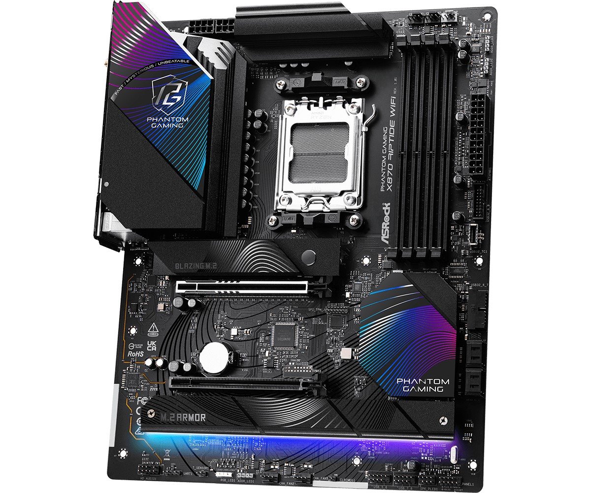MB Asrock Phantom Gaming X870 RIPTIDE WIFI /AM5/4xDDR5/M.2/W7+BT5.4/HDMI/USB4/ATX