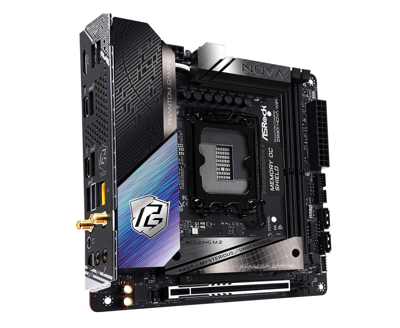 MB Asrock Phantom Gaming Z890I NOVA WIFI /LGA1851/2xDDR5/M.2/W7+BT5.4/HDMI/TB4/mITX