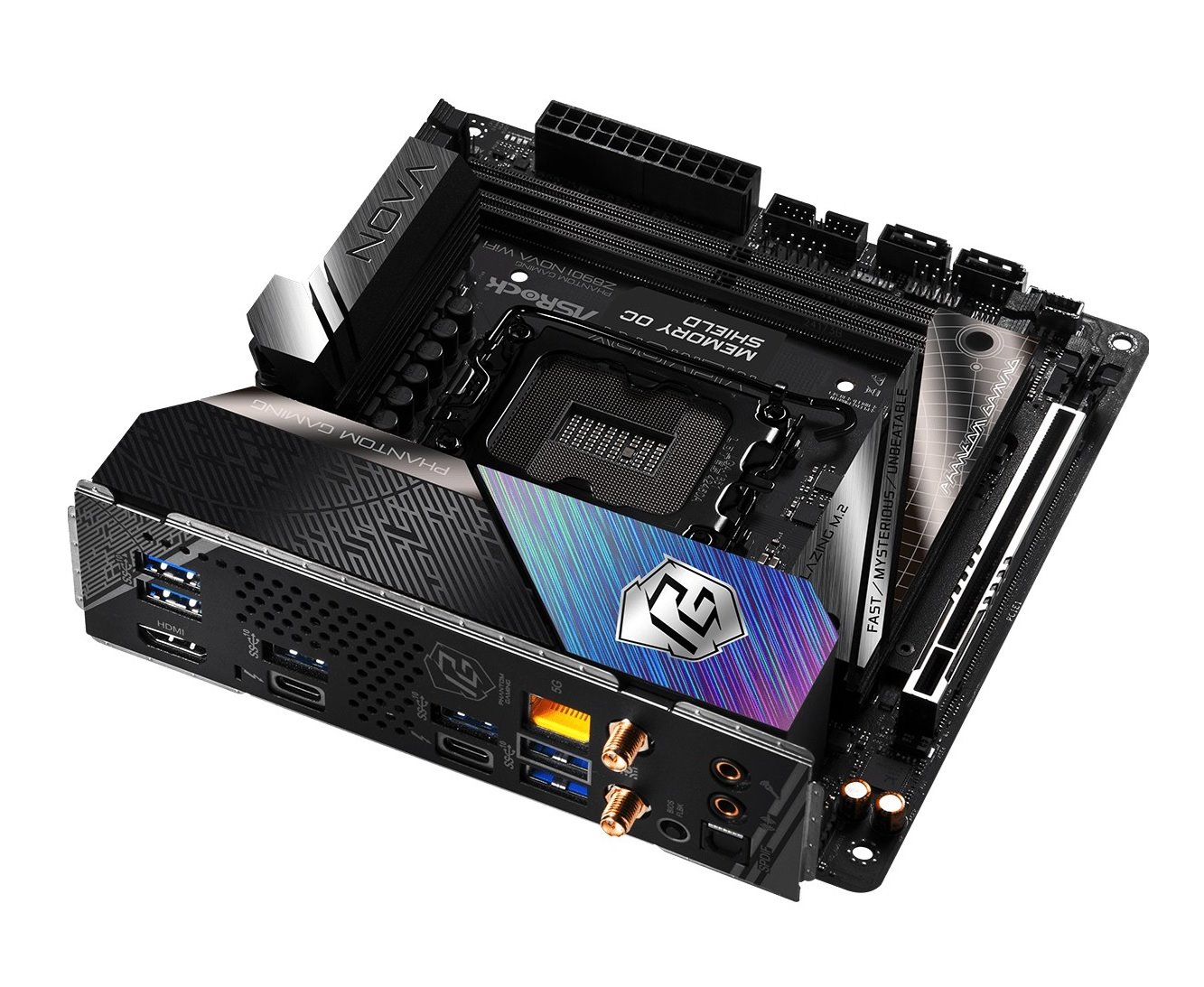 MB Asrock Phantom Gaming Z890I NOVA WIFI /LGA1851/2xDDR5/M.2/W7+BT5.4/HDMI/TB4/mITX