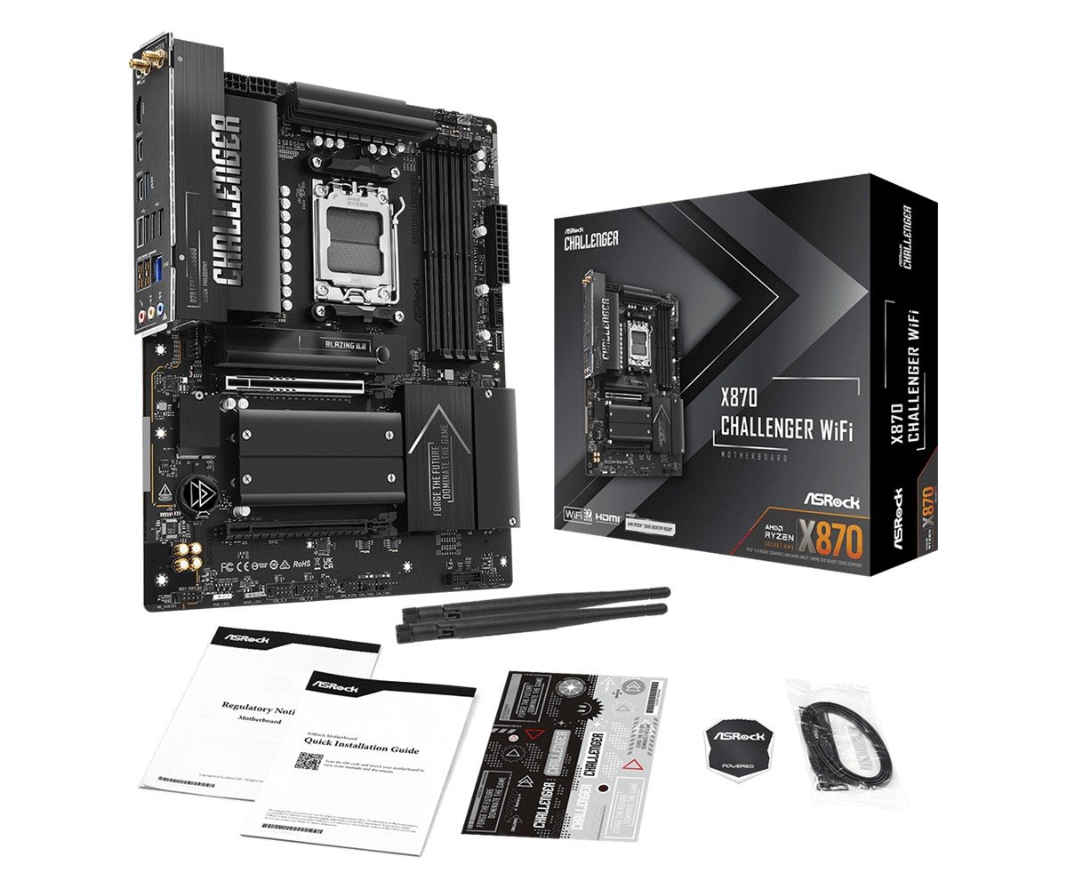 MB Asrock X870 Challenger WiFi /AM5/4xDDR5/M.2/W7+BT5.4/HDMI/USB4/ATX