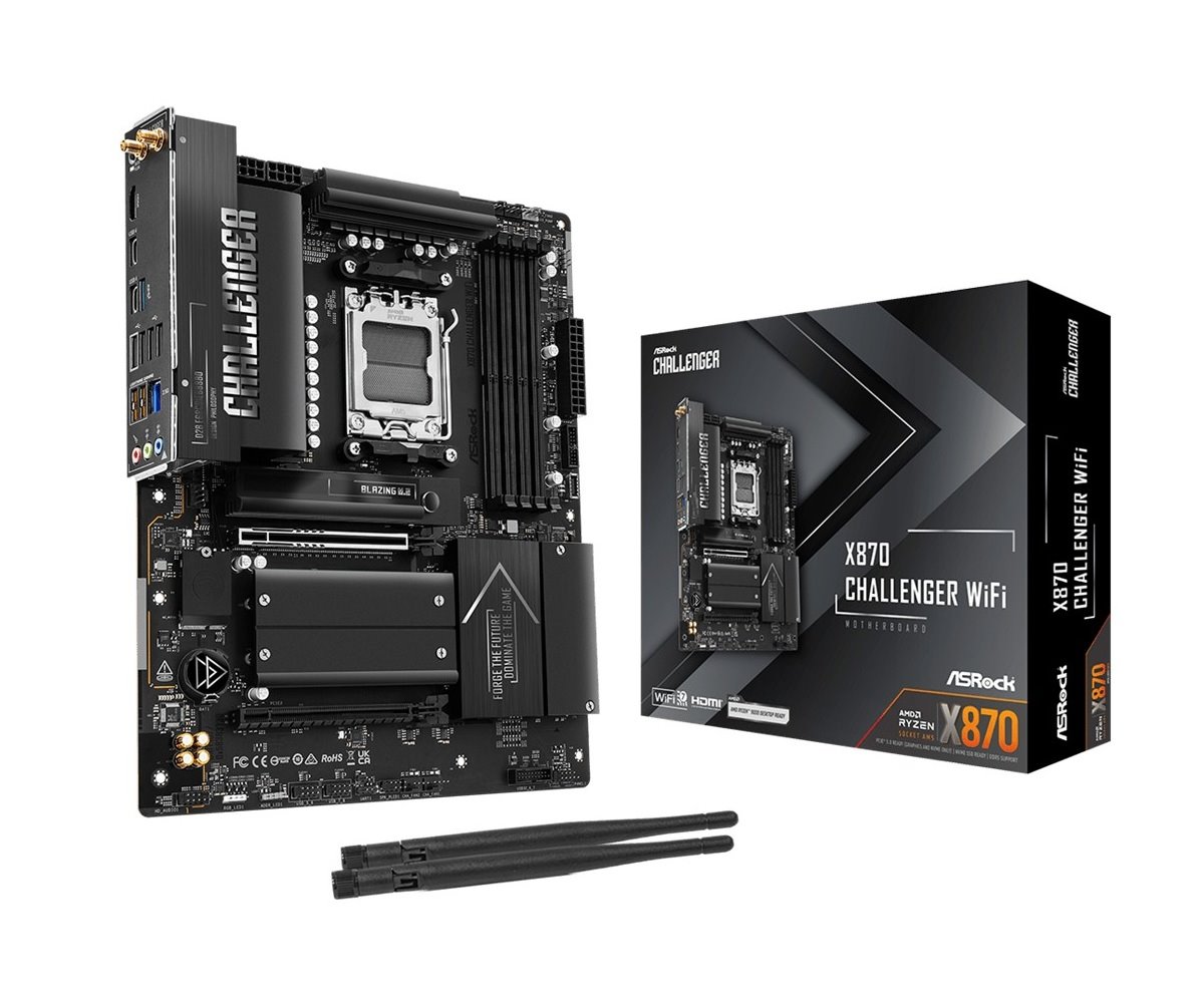 MB Asrock X870 Challenger WiFi /AM5/4xDDR5/M.2/W7+BT5.4/HDMI/USB4/ATX