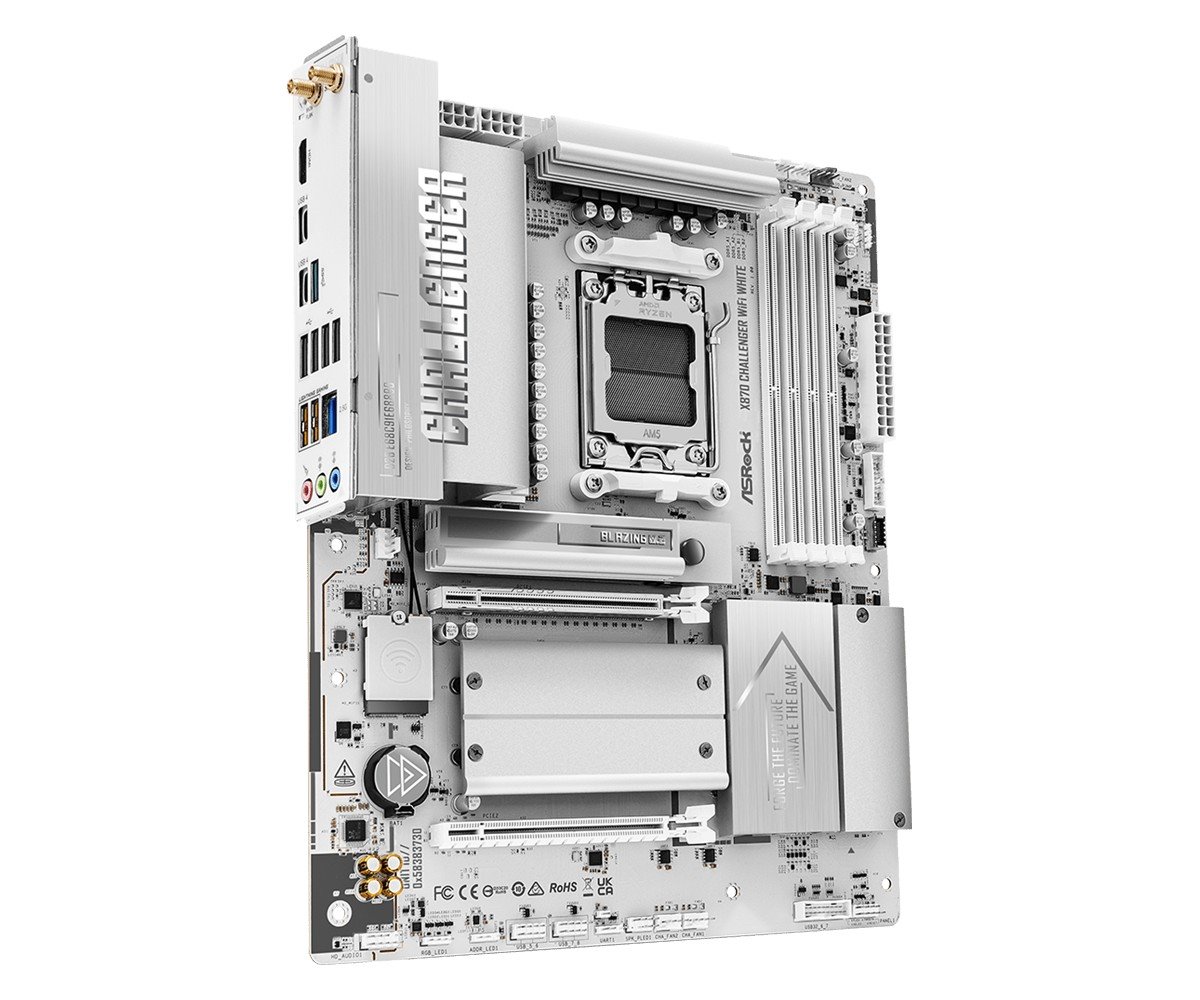 MB Asrock X870 Challenger WiFi White /AM5/4xDDR5/M.2/W7+BT5.4/HDMI/USB4/ATX/White