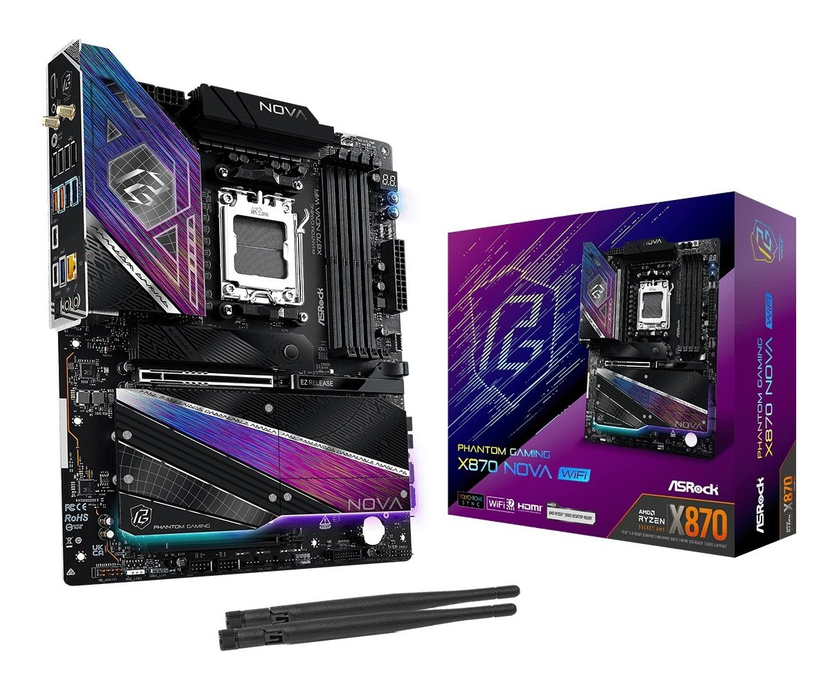 MB Asrock X870 NOVA WIFI /AM5/4xDDR5/M.2/W7+BT5.4/HDMI/USB4/ATX