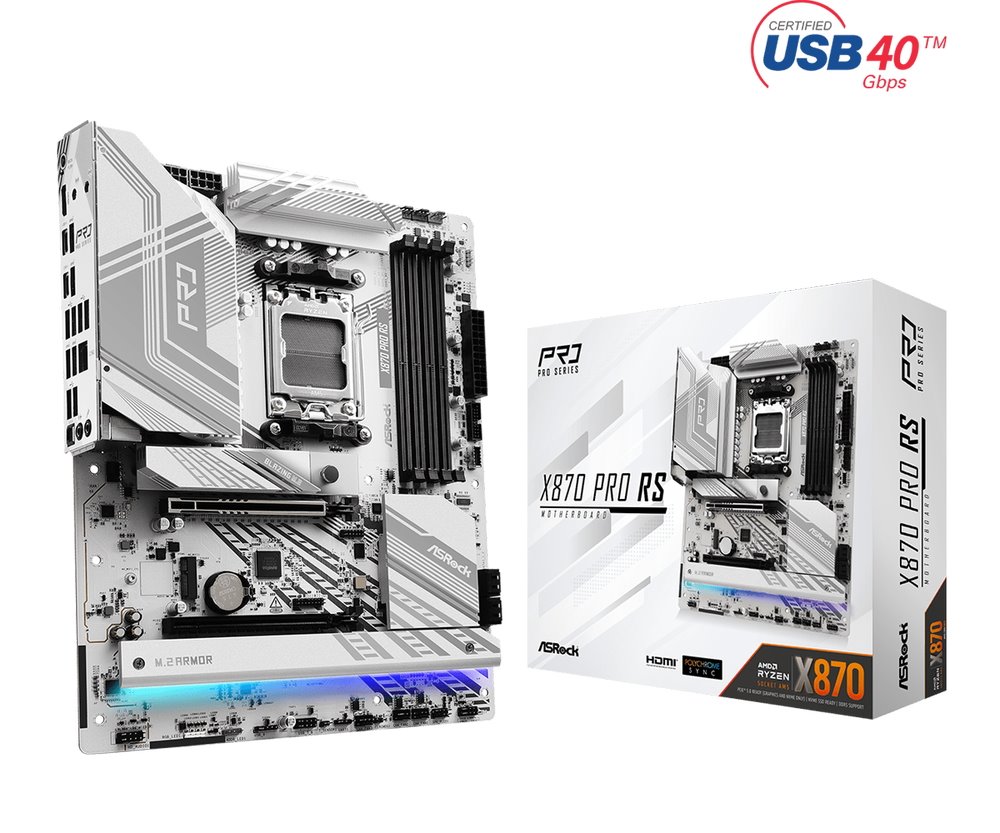 MB Asrock X870 PRO RS /AM5/4xDDR5/M.2/HDMI/USB4/ATX