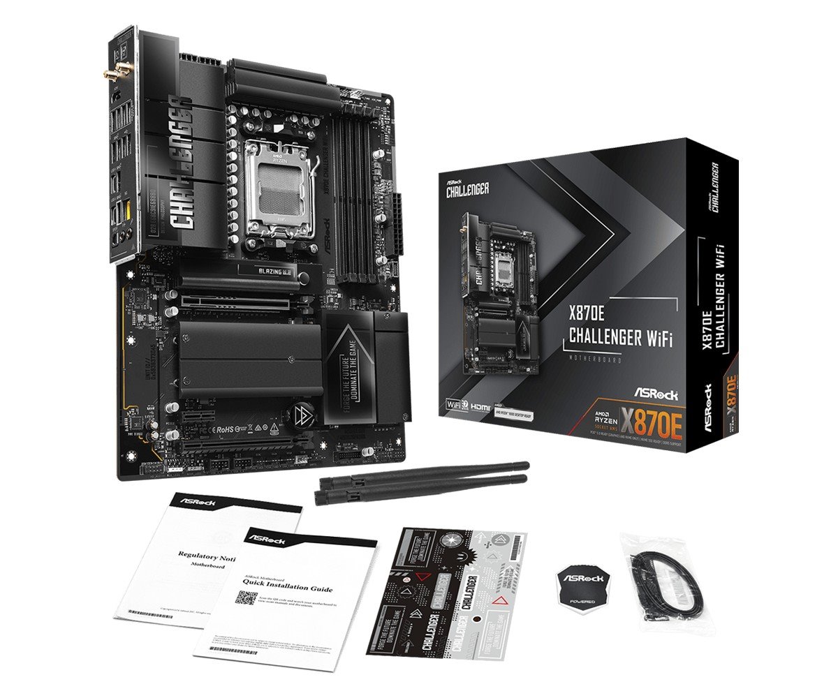 MB Asrock X870E Challenger WiFi /AM5/4xDDR5/M.2/W7+BT5.4/HDMI/USB4/ATX