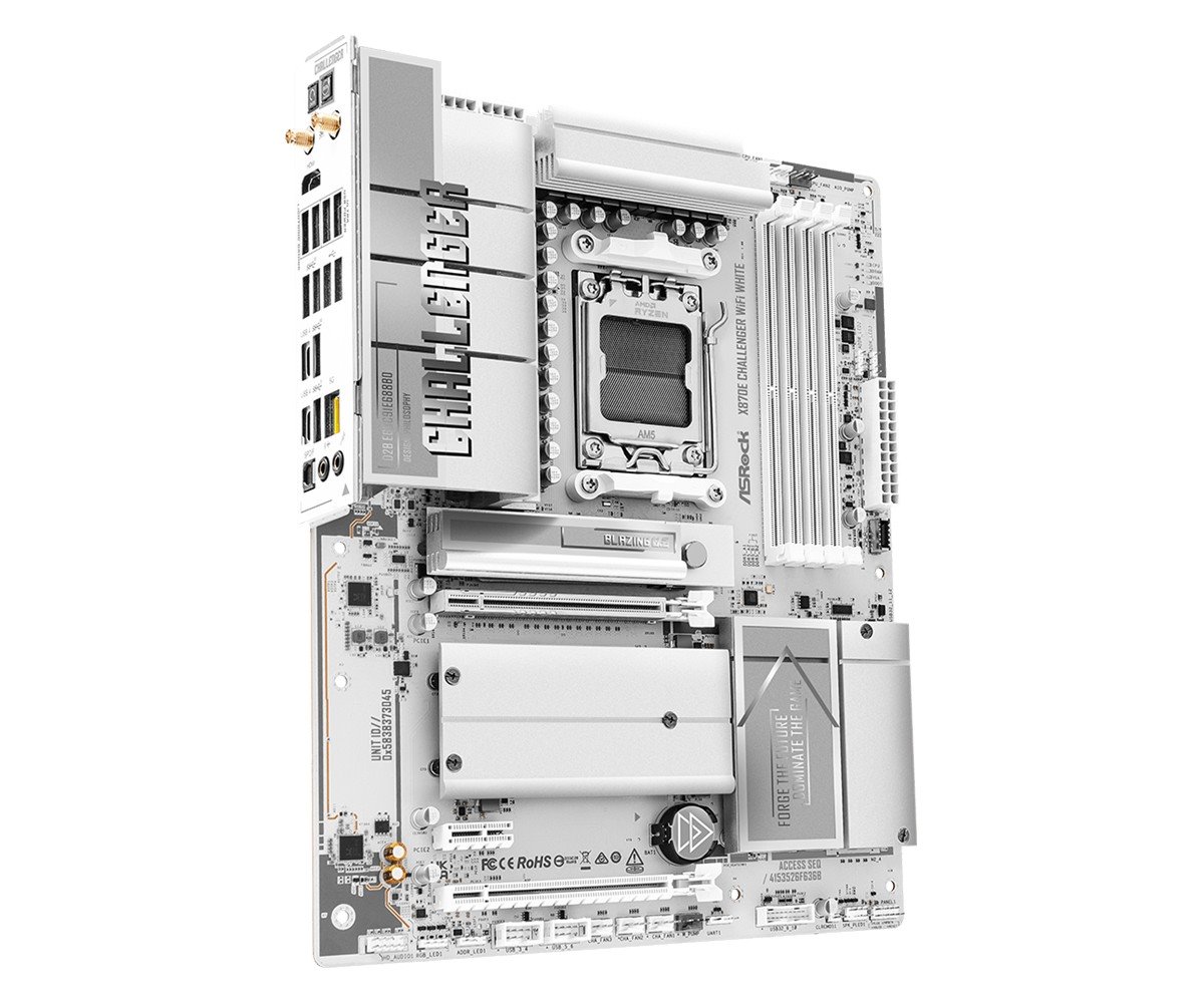 MB Asrock X870E Challenger WiFi White /AM5/4xDDR5/M.2/W7+BT5.4/HDMI/USB4/ATX/White