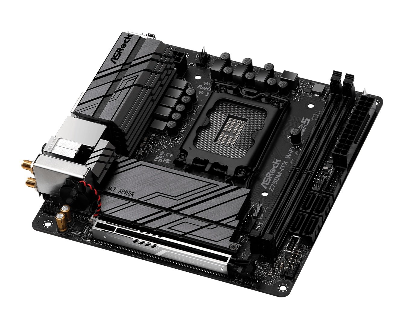 MB Asrock Z790M-ITX WIFI/LGA1700/2xDDR5/M.2/W6E+BT5.3/HDMI/DP/eDP/mITX