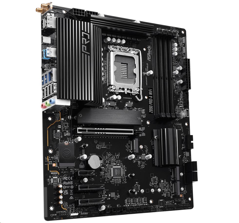 MB Asrock Z890 PRO-A WIFI /LGA1851/4xDDR5/M.2/W6E+BT5.3/HDMI/DP/TB4/ATX