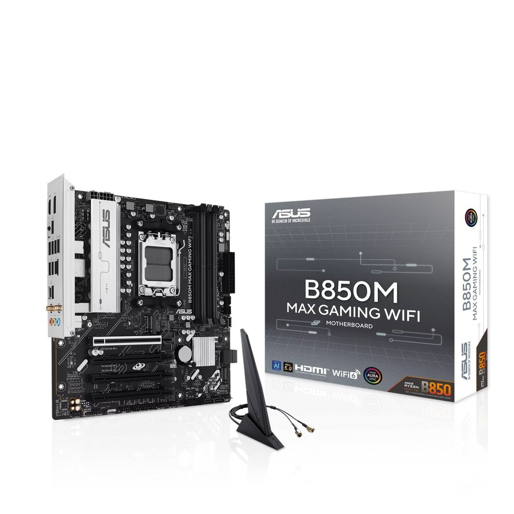 MB ASUS B850M Max Gaming WIFI /AM5/4xDDR5/M.2/W6+BT5.4/HDMI/DP/mATX