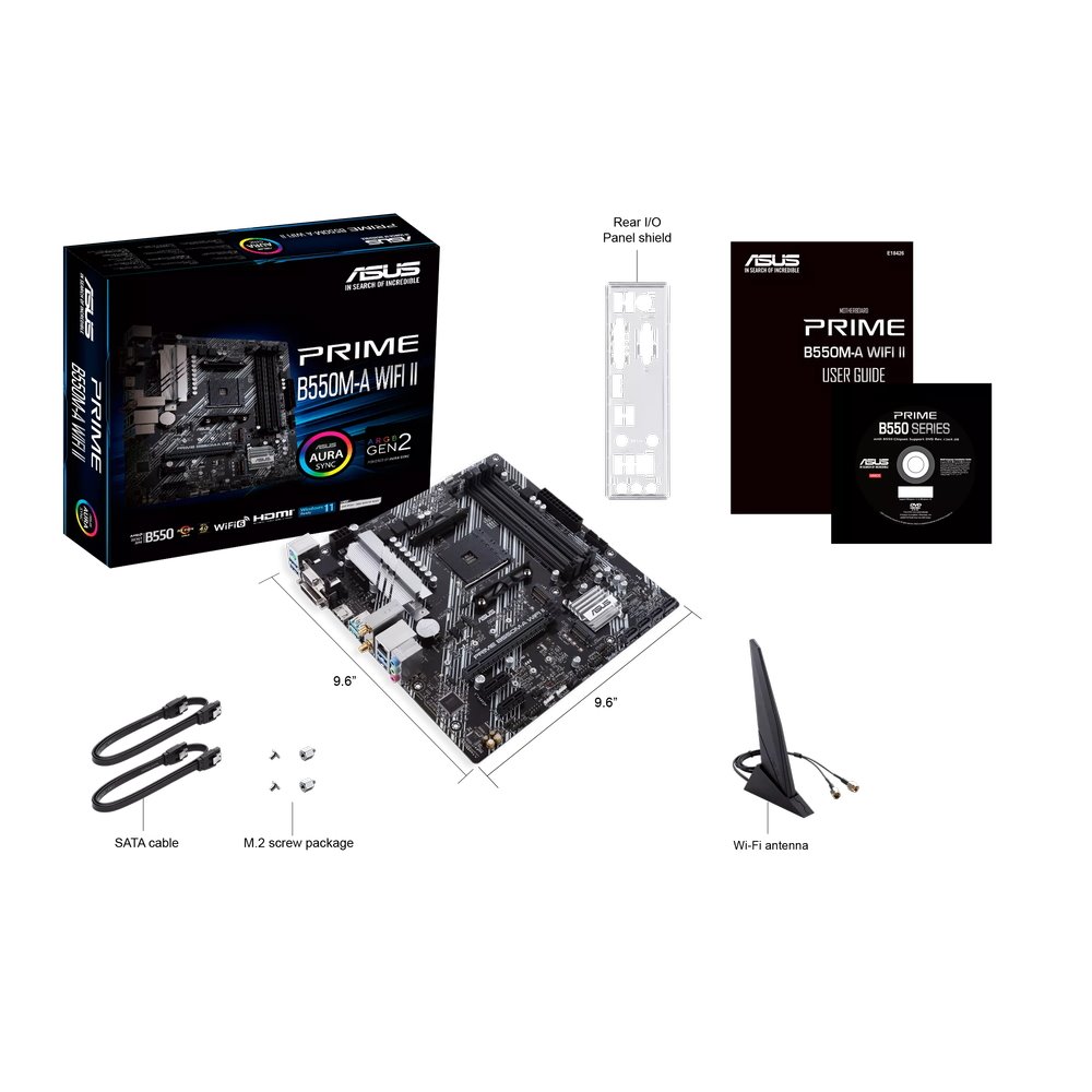 MB ASUS Prime B550M-A WIFI II /AM4/4xDDR4/M.2/W6+BT5.2/HDMI/DVI-D/D-sub/mATX