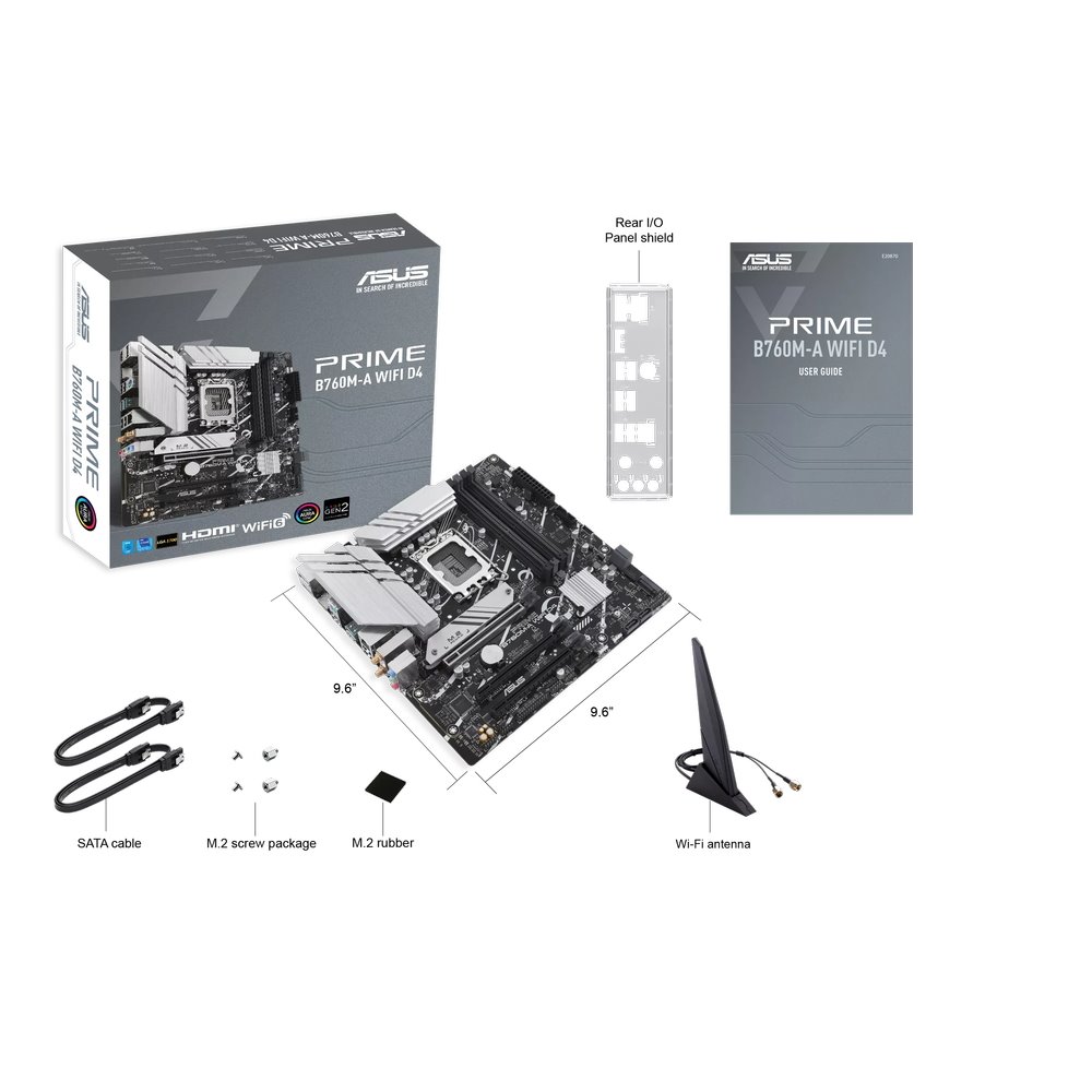 MB ASUS Prime B760M-A WIFI D4 /LGA1700/4xDDR4/M.2/W6+BT5.2/mATX