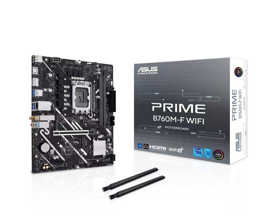 MB ASUS Prime B760M-F WIFI /LGA1700/2xDDR5/M.2/W6+BT5.3/HDMI/DP/mATX