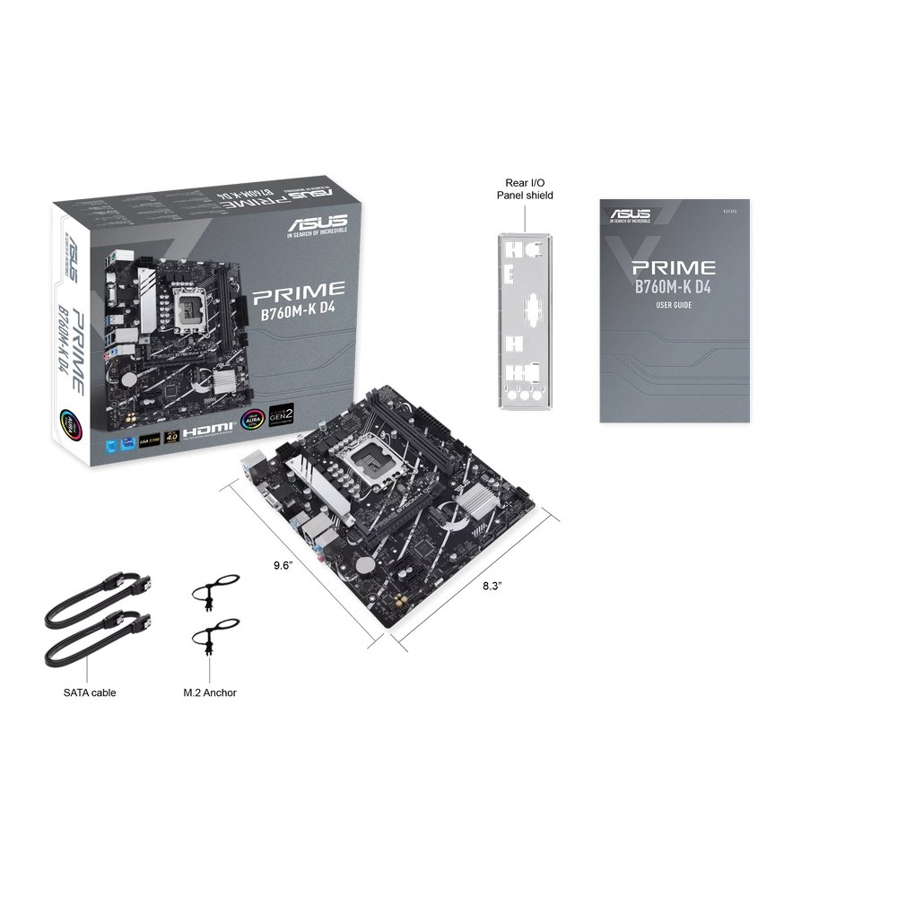 MB ASUS Prime B760M-K D4 /LGA1700/2xDDR4/M.2/HDMI/D-sub/mATX