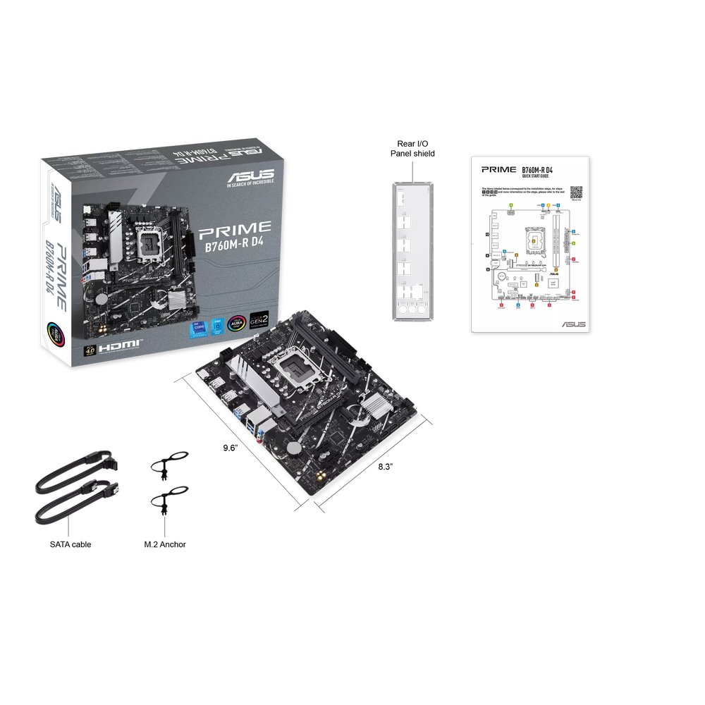 MB ASUS Prime B760M-R D4 /LGA1700/2xDDR4/M.2/HDMI/mATX