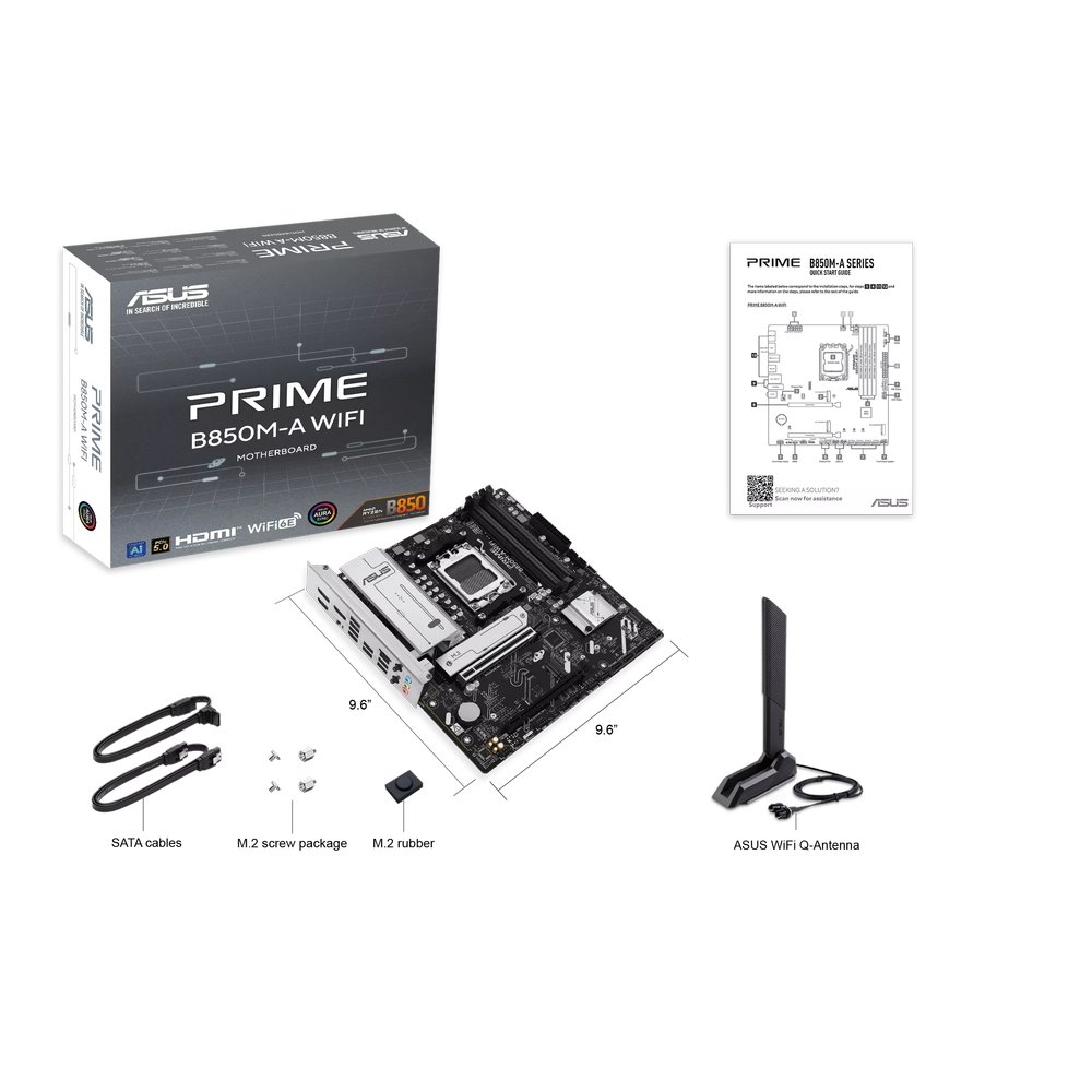 MB ASUS Prime B850M-A WIFI /AM5/4xDDR5/M.2/W6E+BT5.3/HDMI/DP/mATX