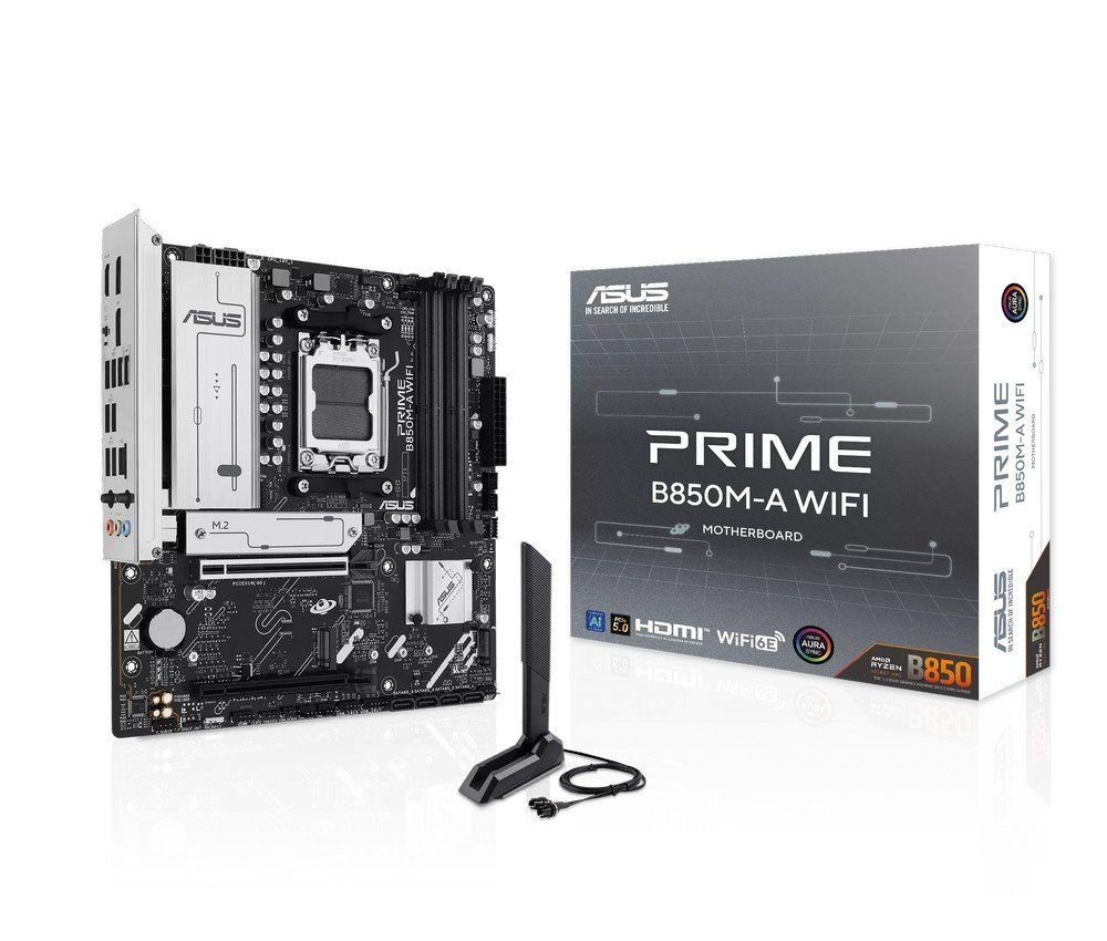 MB ASUS Prime B850M-A WIFI /AM5/4xDDR5/M.2/W6E+BT5.3/HDMI/DP/mATX