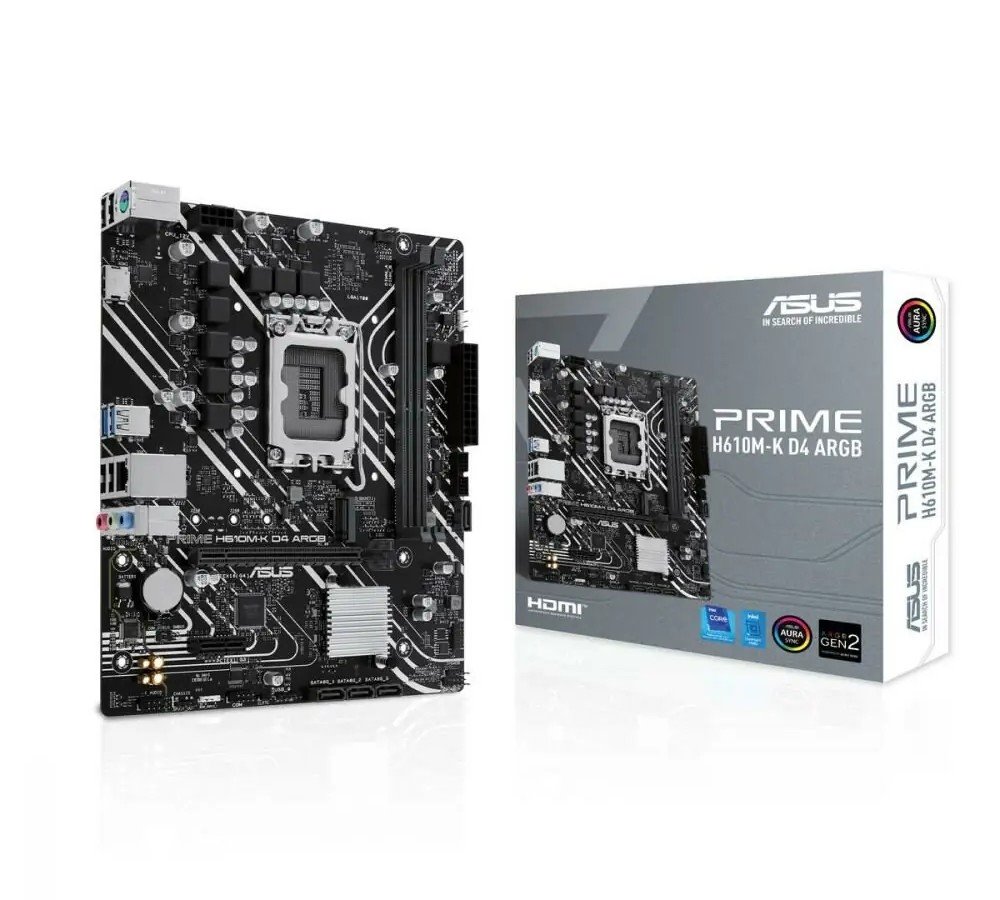MB ASUS Prime H610M-K D4 ARGB /LGA1700/2xDDR4/M.2/HDMI/mATX