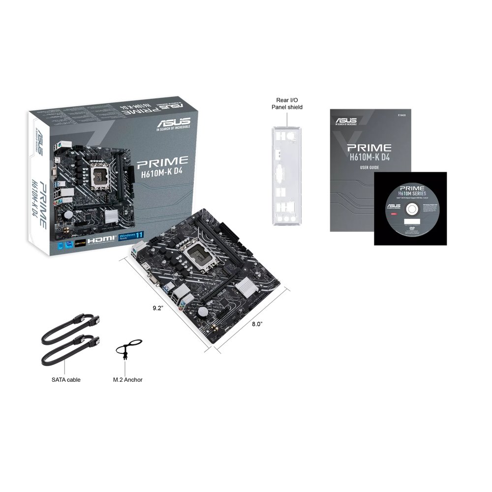 MB ASUS Prime H610M-K D4 /LGA1700/2xDDR4/M.2/HDMI/D-sub/mATX
