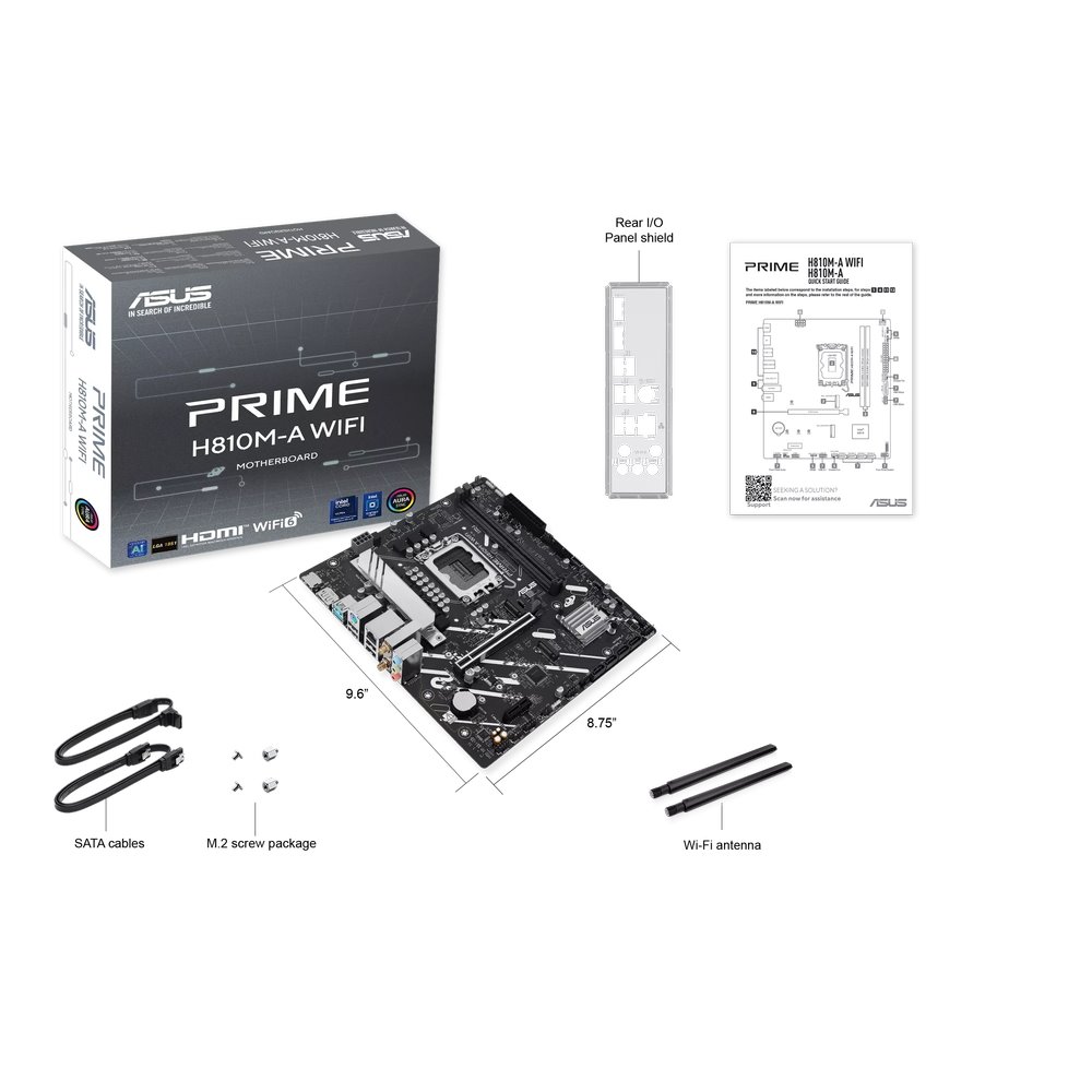 MB ASUS Prime H810M-A WIFI /LGA1851/2xDDR5/M.2/W6+BT5.3/HDMI/DP/mATX