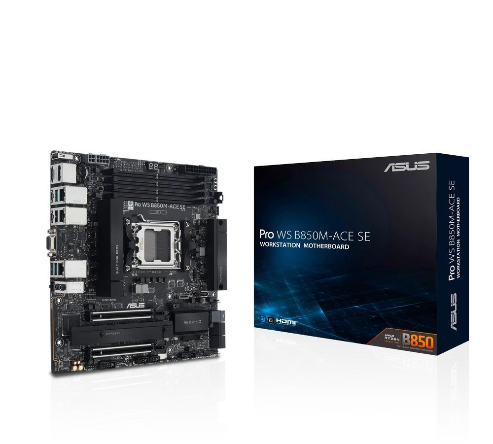 MB ASUS Pro WS B850M-ACE SE /AM5/4xDDR5/M.2/HDMI/DP/D-sub/mATX