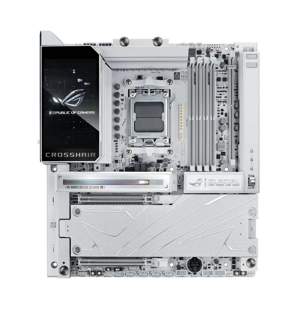 MB ASUS ROG Crosshair X870E GLACIAL /AM5/4xDDR5/M.2/W7+BT5.4/USB4/E-ATX/White