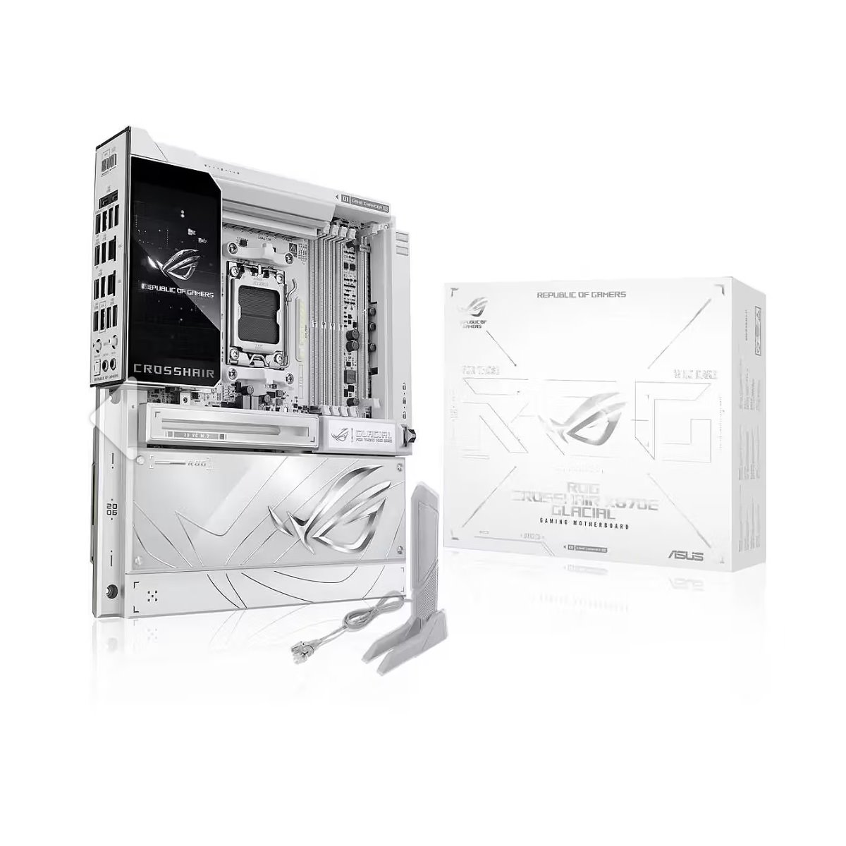 MB ASUS ROG Crosshair X870E GLACIAL /AM5/4xDDR5/M.2/W7+BT5.4/USB4/E-ATX/White