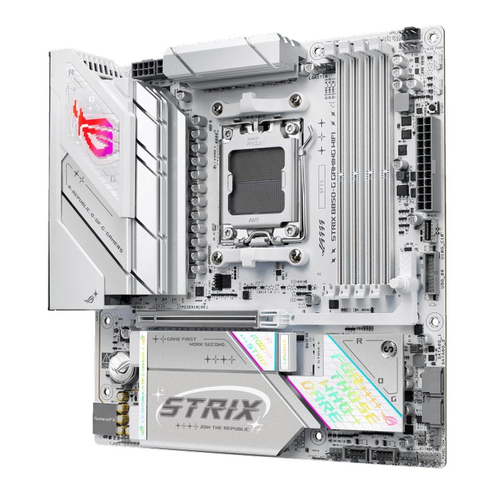 MB ASUS ROG Strix B850-G Gaming WIFI /AM5/4xDDR5/M.2/W7+BT5.4/HDMI/DP/mATX/White