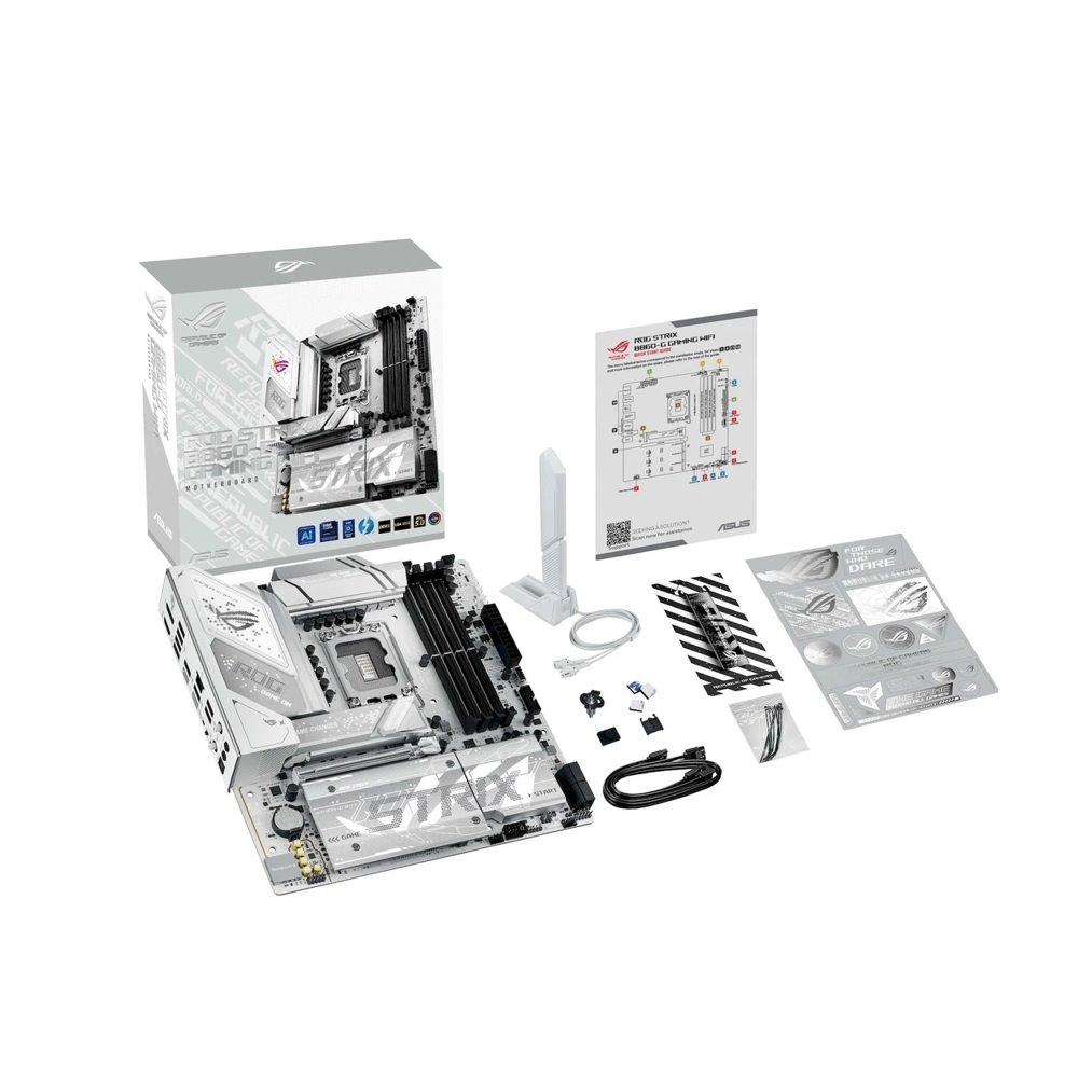 MB ASUS ROG Strix B860-G Gaming WIFI /LGA1851/4xDDR5/M.2/W7+BT5.4/HDMI/DP/USB4/mATX/White