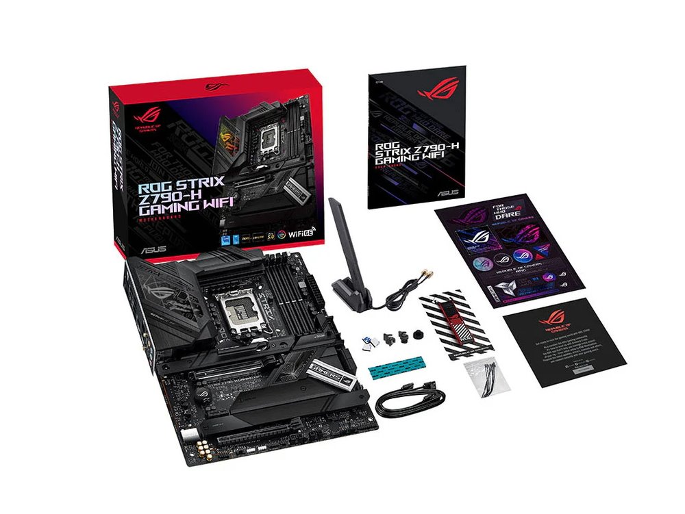 MB ASUS ROG Strix Z790-H Gaming WIFI /LGA1700/4xDDR5/M.2/W6E+BT5.3/HDMI/DP/ATX