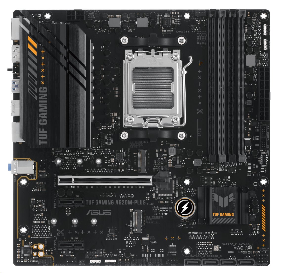 MB ASUS TUF GAMING A620M-PLUS AM5, A620, DDR5, mATX, M.2, HDMI, DP